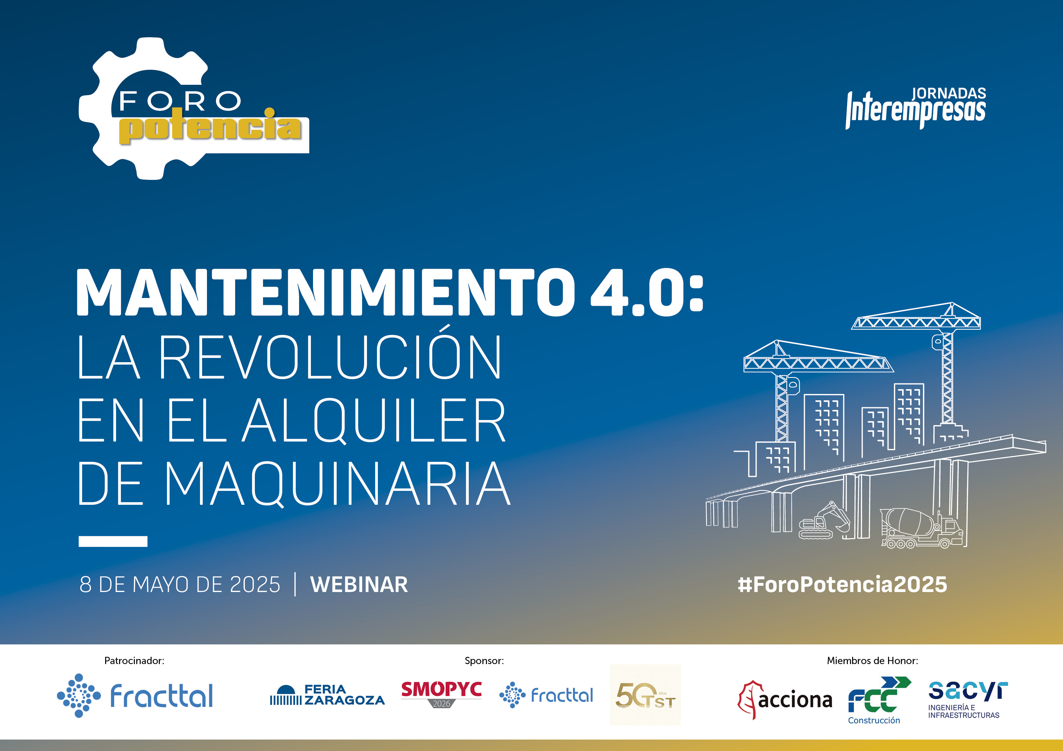 cartel de Foro Potencia Mayo 2025 Webinar